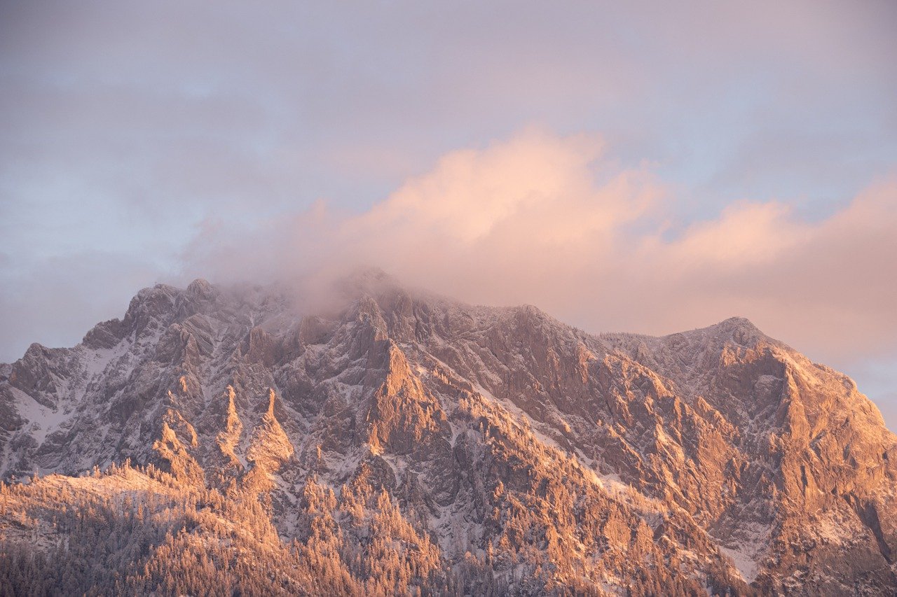 mountain, austria, morning